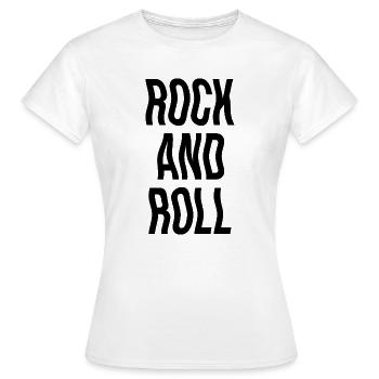 Rock'n'Roll-Musikdesign - Frauen T-Shirt - Weiß - Vorne - AI Model Female 172 dark (172cm)