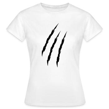Krallen - Frauen T-Shirt - Weiß - Vorne - AI Model Female 172 dark (172cm)