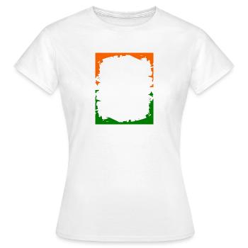 farbiger Krach Rahmen - Frauen T-Shirt - Weiß - Vorne - AI Model Female 172 dark (172cm)