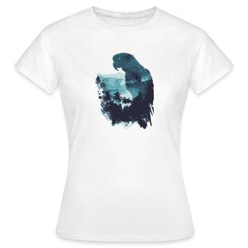 Perroquet Oiseau Ara Nature sauvage - T-shirt Femme - blanc - Devant - AI Model Female 172 dark (172cm)
