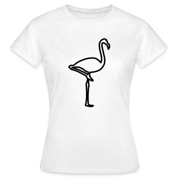flamant - T-shirt Femme - blanc - Devant - AI Model Female 172 dark (172cm)