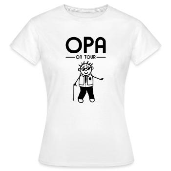 Opa on Tour - Ausgehen - Frauen T-Shirt - Weiß - Vorne - AI Model Female 172 dark (172cm)