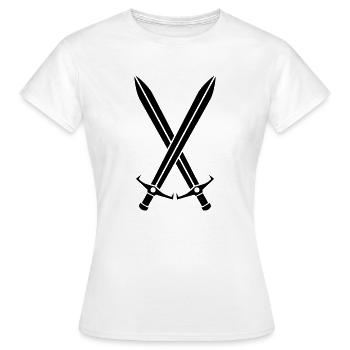 Schwert - Frauen T-Shirt - Weiß - Vorne - AI Model Female 172 dark (172cm)