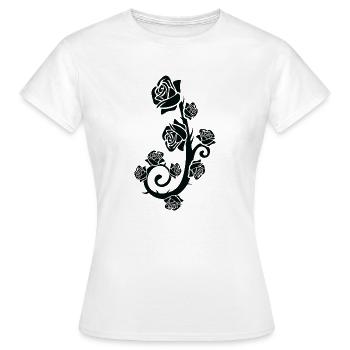 Black rose, black rose - Women's T-Shirt - white - Front - AI Model Female 172 dark (172cm)