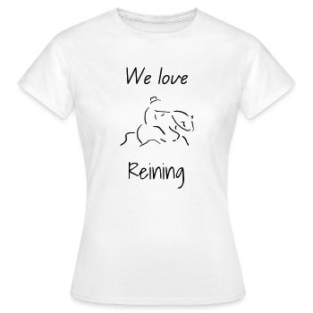 Nous aimons Reining - T-shirt Femme - blanc - Devant - AI Model Female 172 dark (172cm)