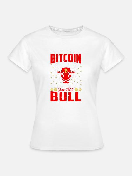 Bitcoin Stier - Frauen T-Shirt - Weiß