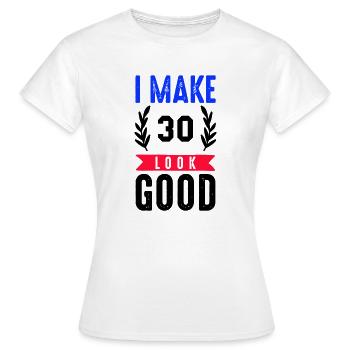 look good 30 - Women's T-Shirt - white - Front - AI Model Female 172 dark (172cm)