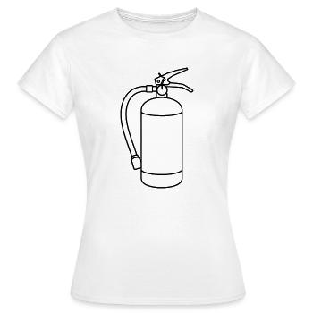 extincteur - T-shirt Femme - blanc - Devant - AI Model Female 172 dark (172cm)