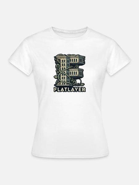 Flatlayer Techno - Frauen T-Shirt - Weiß