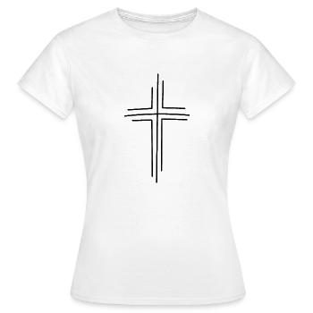 Kreuze - Frauen T-Shirt - Weiß - Vorne - AI Model Female 172 dark (172cm)