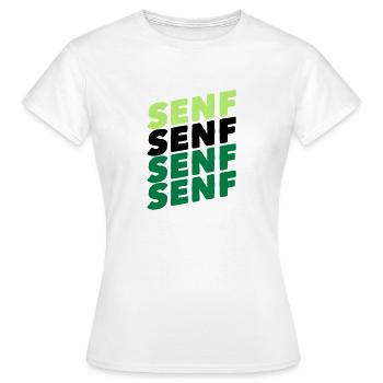 Senf essen lecker gewürz paste - Frauen T-Shirt - Weiß - Vorne - AI Model Female 172 dark (172cm)