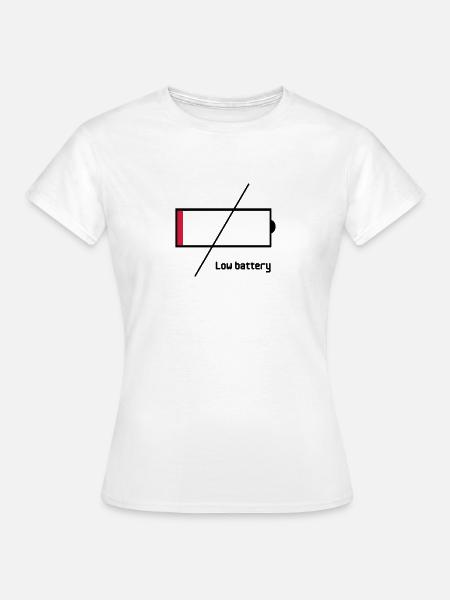 low_battery - T-shirt Femme - blanc