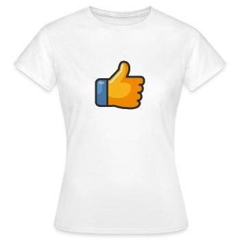 pouces vers le haut - T-shirt Femme - blanc - Devant - AI Model Female 172 dark (172cm)