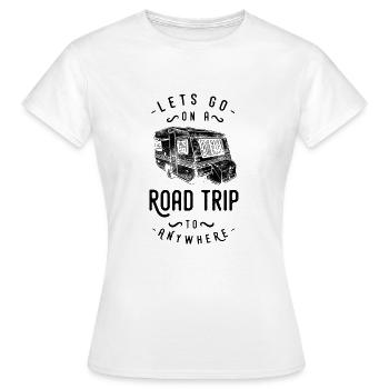 Continuons vers le voyage en voiture - T-shirt Femme - blanc - Devant - AI Model Female 172 dark (172cm)