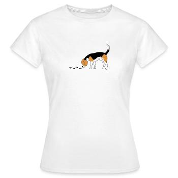 Beagle beagle - T-shirt Femme - blanc - Devant - AI Model Female 172 dark (172cm)