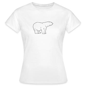 Polar Bear - Eisbär - Frauen T-Shirt - Weiß - Vorne - AI Model Female 172 dark (172cm)