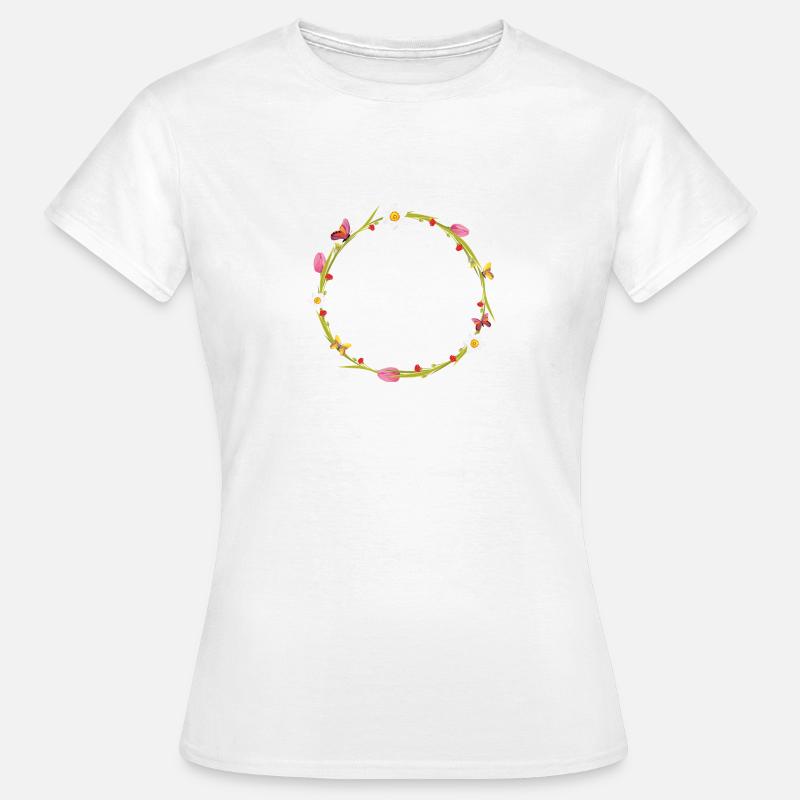 Spring wreath - Women's T-Shirt - white