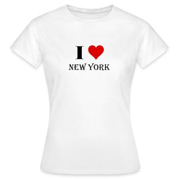 I Love New York - T-shirt Femme - blanc - Devant - AI Model Female 172 dark (172cm)