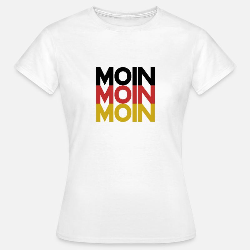 Hello Germany Flag - Women's T-Shirt - white
