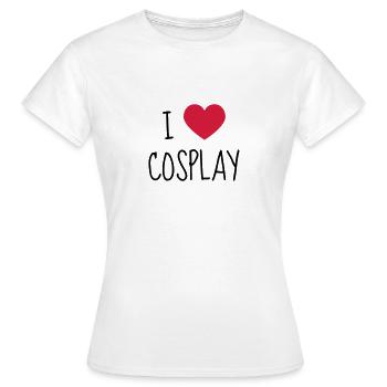Cosplay / Cosplayer / Manga / Geek - T-shirt Femme - blanc - Devant - AI Model Female 172 dark (172cm)