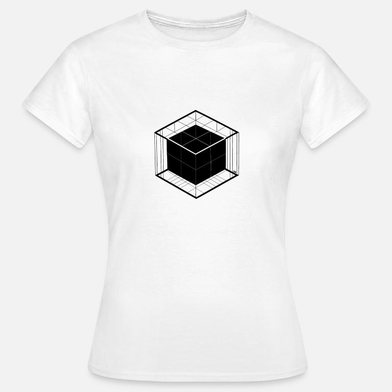 Cosmic Mirror Cube - Women's T-Shirt - white
