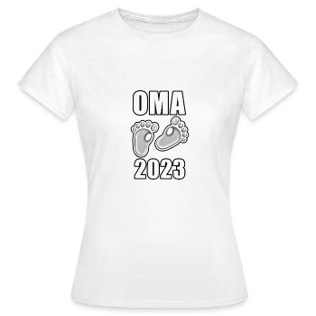 Oma 2023 - Frauen T-Shirt - Weiß - Vorne - AI Model Female 172 dark (172cm)