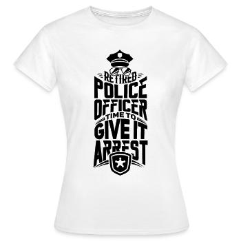 policier pension retraite pension police pension cadeau - T-shirt Femme - blanc - Devant - AI Model Female 172 dark (172cm)
