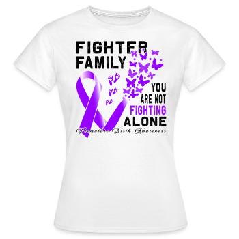 Premature Birth Conscious Purple Bow - Women's T-Shirt - white - Front - AI Model Female 172 dark (172cm)