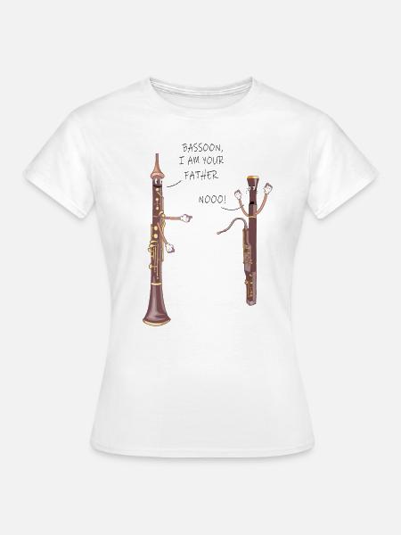 Holzblasinstrument Musik Oboe Bassoon - Frauen T-Shirt - Weiß