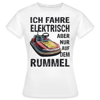 Je conduis des autos tamponneuses électriques de fête foraine - T-shirt Femme - blanc - Devant - AI Model Female 172 dark (172cm)