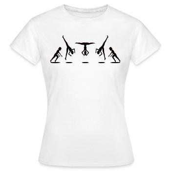 Gymnaste cool en roue de charrette - T-shirt Femme - blanc - Devant - AI Model Female 172 dark (172cm)