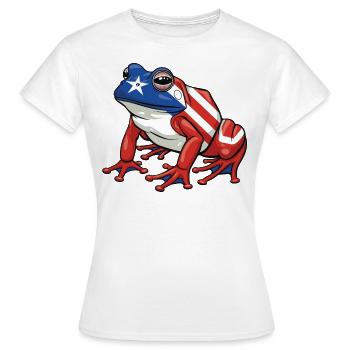 Coqui Frosch Symbol Taino Boricua Puerto - Frauen T-Shirt - Weiß - Vorne - AI Model Female 172 dark (172cm)