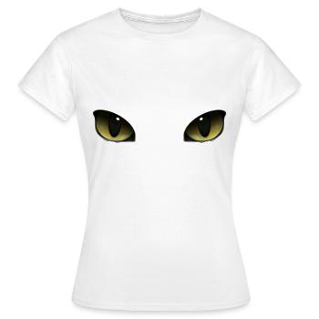 Yeux de chat - T-shirt Femme - blanc - Devant - AI Model Female 172 dark (172cm)