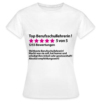 Abschiedsgeschenk Berufsschullehrerin zum Abschied - Frauen T-Shirt - Weiß - Vorne - AI Model Female 172 dark (172cm)