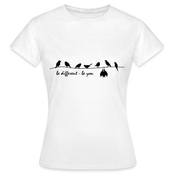be different - Women's T-Shirt - white - Front - AI Model Female 172 dark (172cm)