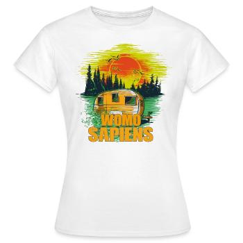 WOMO SAPIENS T-Shirt - Frauen T-Shirt - Weiß - Vorne - AI Model Female 172 dark (172cm)