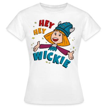 Wickie Und Die Starken Männer Hey Hey Wickie - Frauen T-Shirt - Weiß - Vorne - AI Model Female 172 dark (172cm)
