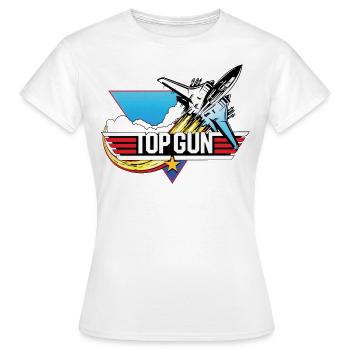 Top Gun Fighter Kampfjet Logo - Frauen T-Shirt - Weiß - Vorne - AI Model Female 172 dark (172cm)
