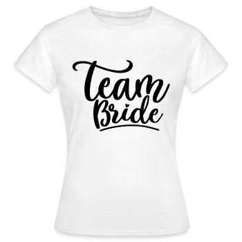 Team Braut - Frauen T-Shirt - Weiß - Vorne - AI Model Female 172 dark (172cm)