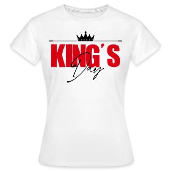 KING'S Day. Kings Day. King for a day. - Women's T-Shirt - white - Front - AI Model Female 172 dark (172cm)
