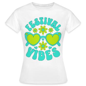 Festival Vibes - Frauen T-Shirt - Weiß - Vorne - AI Model Female 172 dark (172cm)