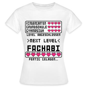 Fachabitur Fachabi zum bestandenen Abgeschlossen - Frauen T-Shirt - Weiß - Vorne - AI Model Female 172 dark (172cm)