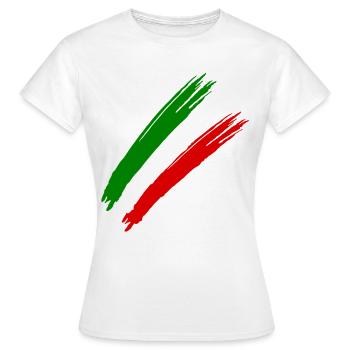 Peinture de drapeau italien drapeau de l Italie - T-shirt Femme - blanc - Devant - AI Model Female 172 dark (172cm)