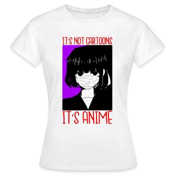 Ce n’est pas des dessins animés son anime - T-shirt Femme - blanc - Devant - AI Model Female 172 dark (172cm)
