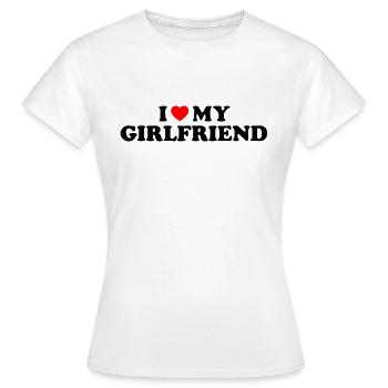 J’aime ma copine T-shirt - T-shirt Femme - blanc - Devant - AI Model Female 172 dark (172cm)
