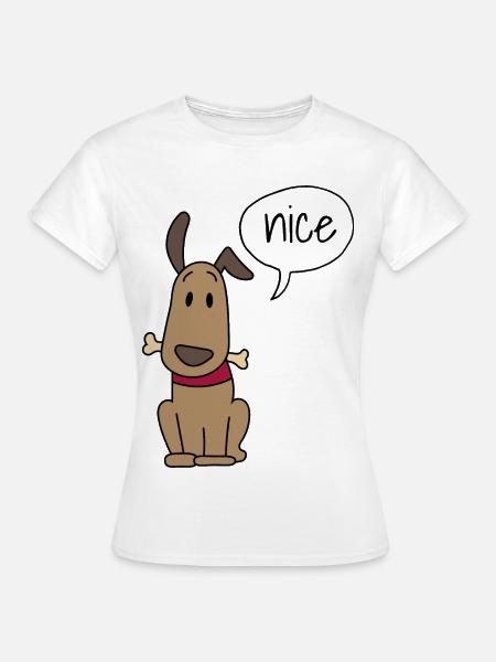 Niedlicher Hund - Frauen T-Shirt - Weiß