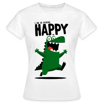 Croco heureux - T-shirt Femme - blanc - Devant - AI Model Female 172 dark (172cm)