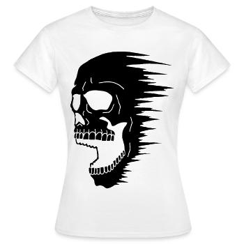 Black Skull und Geschwindigkeit - Frauen T-Shirt - Weiß - Vorne - AI Model Female 172 dark (172cm)