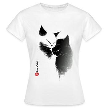 Amour des chats - T-shirt Femme - blanc - Devant - AI Model Female 172 dark (172cm)