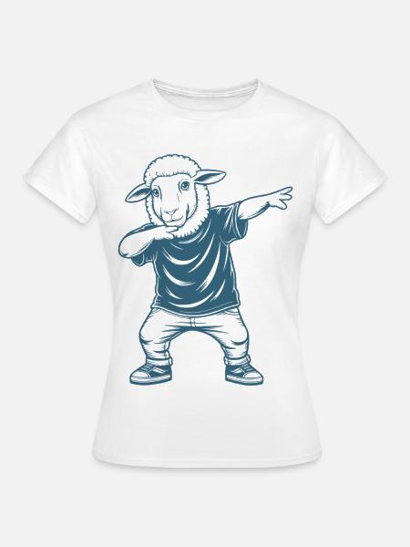 Schaf dabbing - Frauen T-Shirt - Weiß